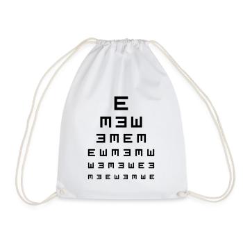 test de vision - Sac de sport léger - blanc - Devant