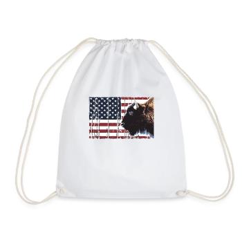 Buffalo - USA Flagge - Turnbeutel - Weiß - Vorne