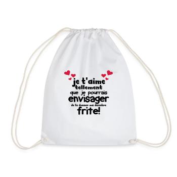 je t'aime tellement que je pourrais te donner... - Sac de sport léger - blanc - Devant