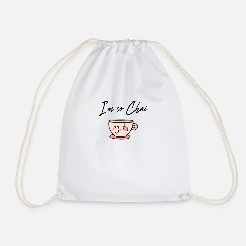 I'm so chai shy / Geschenk Idee - Turnbeutel - Weiß