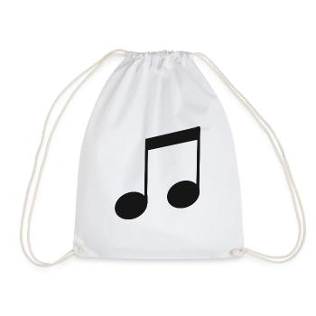 Note de musique bande chanteur musique orchestre - Sac de sport léger - blanc - Devant