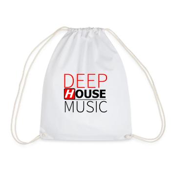 Deep House Music - Drawstring Bag - white - Front