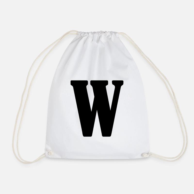 W - Drawstring Bag - white