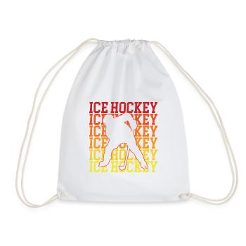 Eishockey Eishockey Maske Eishockey Schlittschuhe - Turnbeutel - Weiß - Vorne