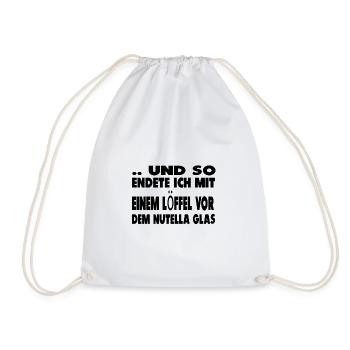 Endete ich vor dem Schoki Glas - Turnbeutel - Weiß - Vorne
