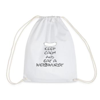 Keep Calm and eat a Weißwurst - Turnbeutel - Weiß - Vorne