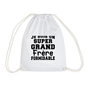 Je Suis Un Grand Frère Formidable - Cadeau - Sac de sport léger - blanc - Devant