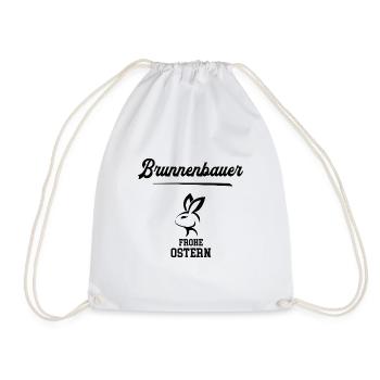 Brunnenbauer Ostern Brunnenbau Oster Outfit - Turnbeutel - Weiß - Vorne