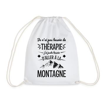 I Just Need To Go To The Mountain Humor - Drawstring Bag - white - Front