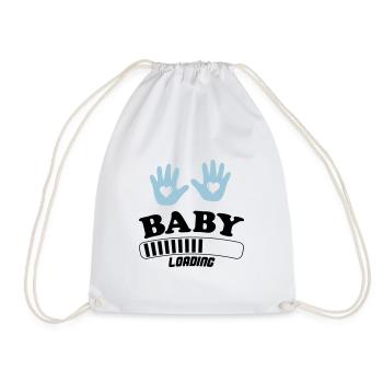 baby loading - Drawstring Bag - white - Front