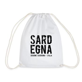 Island of Sardinia, Italy, Mediterranean Sea - Drawstring Bag - white - Front