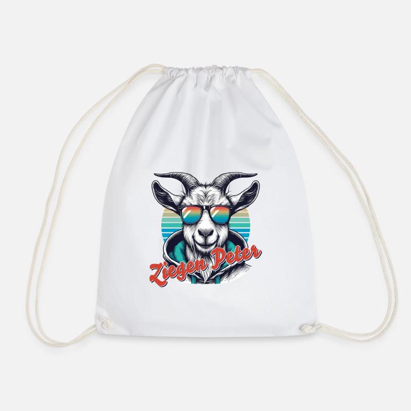 Goats Peter - Drawstring Bag - white