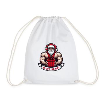 No lift no gift - Drawstring Bag - white - Front