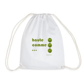 Haute Comme Trois Pommes Humour - Sac de sport léger - blanc - Devant