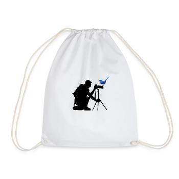 Photographie d'oiseaux Photographe d'oiseaux | Observation des oiseaux - Sac de sport léger - blanc - Devant