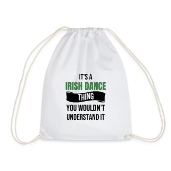 Danseuse irlandaise | Danse irlandaise de la Saint-Patrick - Sac de sport léger - blanc - Devant