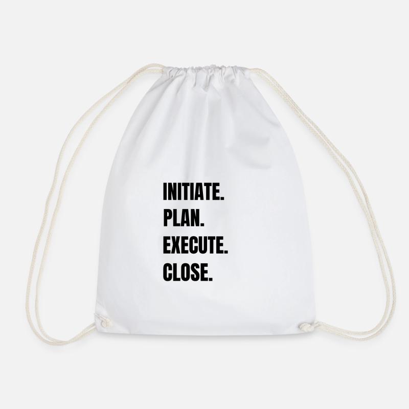Project Management Gift | Project manager - Drawstring Bag - white