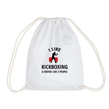Kickboxgeschenk | Kickboxer Kickbox-Liebhaber - Turnbeutel - Weiß - Vorne