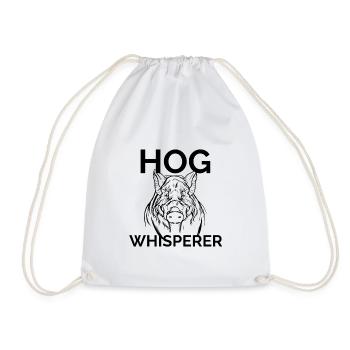Hog Whisperer | Wildscheinjagd Wildschweinjäger - Turnbeutel - Weiß - Vorne