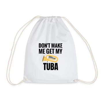 Tuba Gift | Tuba player brass band Tubist - Drawstring Bag - white - Front