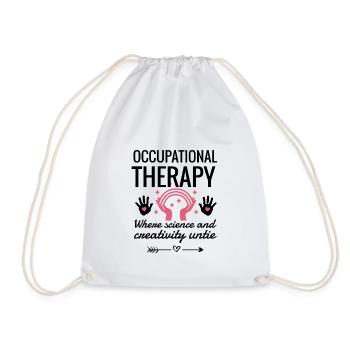Occupational therapist gift | Occupational therapy therapist - Drawstring Bag - white - Front