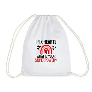 Infirmière Cardiologie Soins cardiologie - Sac de sport léger - blanc - Devant