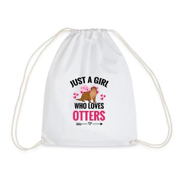 Cadeau de loutres pour les femmes Amoureux de la loutre Loutre - Sac de sport léger - blanc - Devant