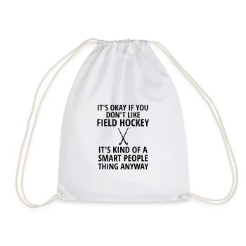 Sur le hockey sur le terrain cadeau hockeyeur hockeycoach - Sac de sport léger - blanc - Devant