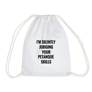 Pétanque cadeau | Amoureux de la pétanque - Sac de sport léger - blanc - Devant