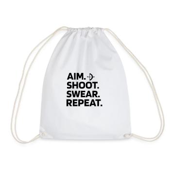 Archery Gifts Bow & Bow Archer - Drawstring Bag - white - Front