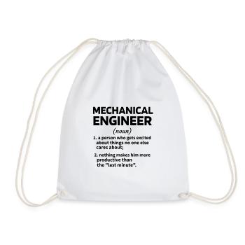 Mechanical Engineer Gift Mechanical Engineering Student - Drawstring Bag - white - Front