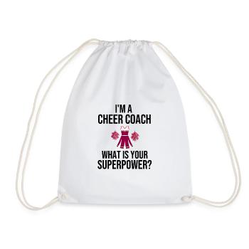 Entraîneur de cheerleading cadeau de cheerleading Coach - Sac de sport léger - blanc - Devant