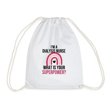 Dialysis Nurse Nephrology Dialysis Care - Drawstring Bag - white - Front
