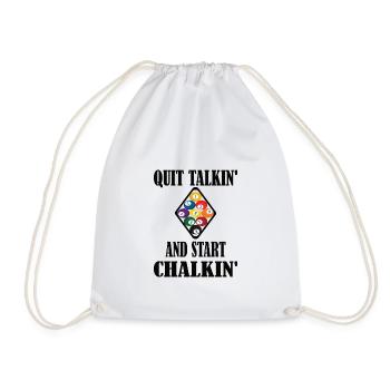 Billiards Player Gift Pool Billiard Snooker - Drawstring Bag - white - Front