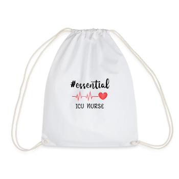 ICU Nurse Intensive Care Intensive Care - Drawstring Bag - white - Front