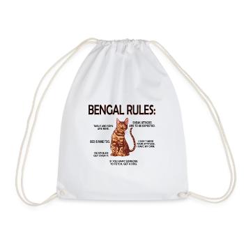 Bengalkatzen Liebhaber Bengal Katze Besitzer - Turnbeutel - Weiß - Vorne