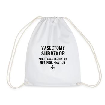 Vasectomy recovery sterilization vasoresisktion - Drawstring Bag - white - Front