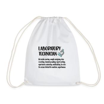 Laboratory Technician Medical Technician Laboratory Technician Lab Tech - Drawstring Bag - white - Front