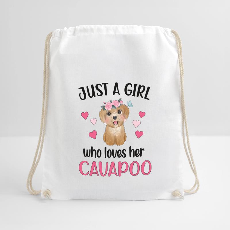 Cavapoo Mädchen Cavoodle Hundemama Cavapoo Süß Turnbeutel