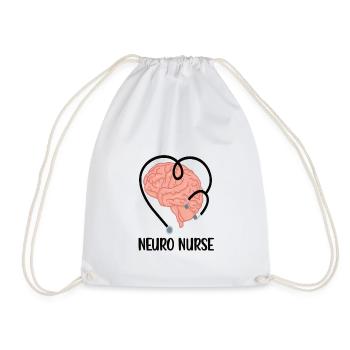 Neurology nurse neuro-nurse - Drawstring Bag - white - Front
