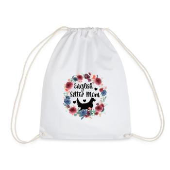 English Setter Mama English Setter Dog Owner - Drawstring Bag - white - Front