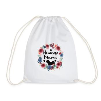 Havanese Mama Dog Owner Havanese Lover - Drawstring Bag - white - Front