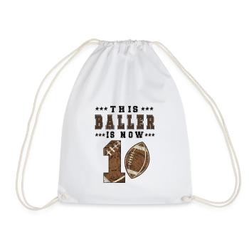 1er anniversaire cadeau joueur de football 1 an - Sac de sport léger - blanc - Devant