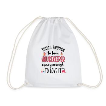 Femme de ménage Nettoyeur Aide domestique Nettoyage - Sac de sport léger - blanc - Devant