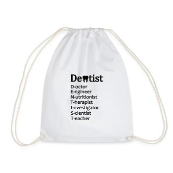 Dentist Gift Idea Dentist Dentist - Drawstring Bag - white - Front
