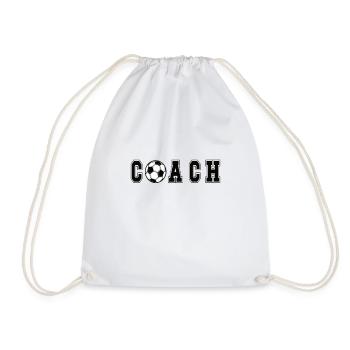 Football Coach Football Coach Football Training - Drawstring Bag - white - Front