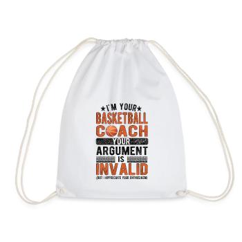 Basketballtrainer Basketball Coach Basketballteam - Turnbeutel - Weiß - Vorne