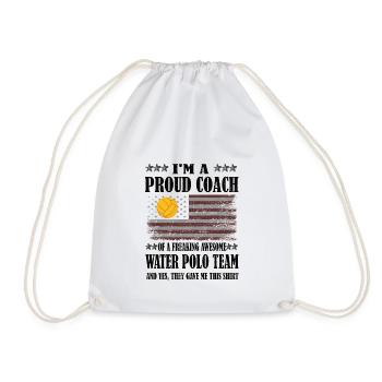 Water Polo Coach Water Polo Coach Water Polo Club - Drawstring Bag - white - Front