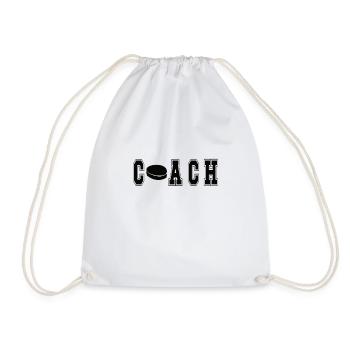 Best Ice Hockey Coach Ice Hockey Coach Gift - Drawstring Bag - white - Front