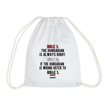 Proud Hungarian Hungary Flag Hungarian roots - Drawstring Bag - white - Front